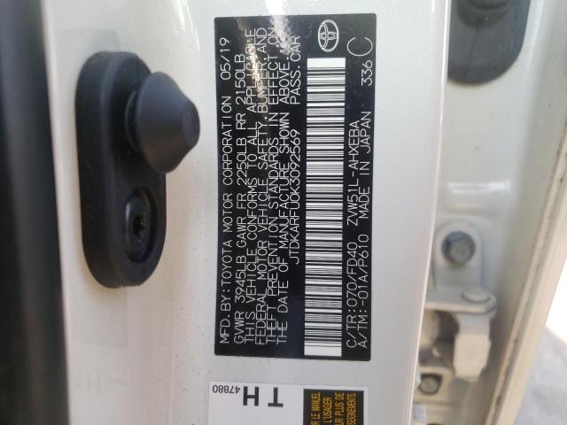 Photo 10 from auction – 2019 TOYOTA PRIUS with VIN JTDKARFU0K3092569