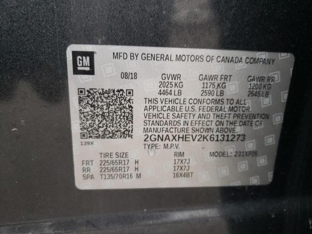 Photo 10 from auction – 2019 CHEVROLET EQUINOX LS with VIN 2GNAXHEV2K6131273