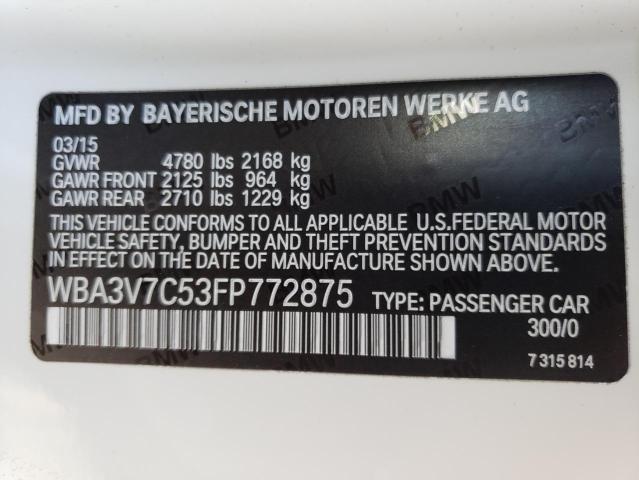 Photo 10 from auction – 2015 BMW 428 I SULE with VIN WBA3V7C53FP772875