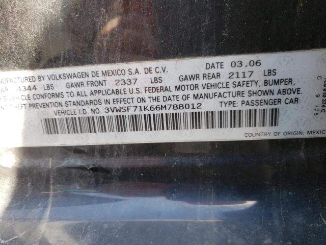 Photo 10 from auction – 2006 VOLKSWAGEN JETTA 2.5 with VIN 3VWSF71K66M788012