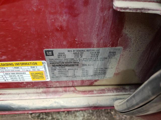 Photo 10 from auction – 2014 BUICK ENCLAVE with VIN 5GAKRCKDXEJ202718