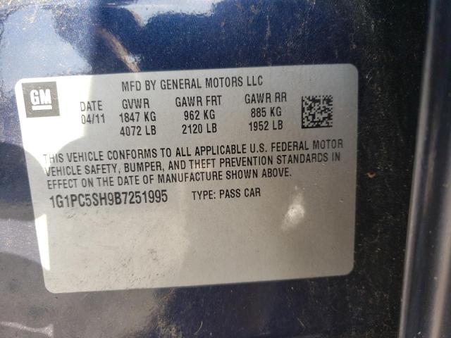 Photo 10 from auction – 2011 CHEVROLET CRUZE LS with VIN 1G1PC5SH9B7251995