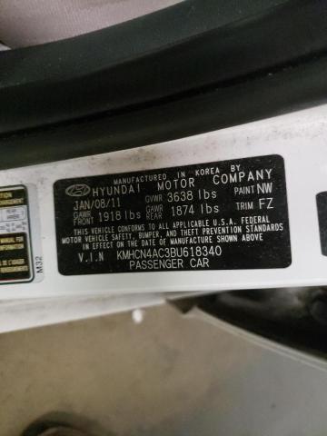 Photo 10 from auction – 2011 HYUNDAI ACCENT GLS with VIN KMHCN4AC3BU618340