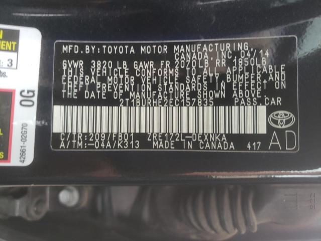 Photo 10 from auction – 2014 TOYOTA COROLLA L with VIN 2T1BURHE2EC157835