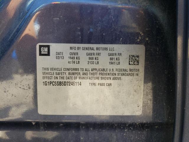 Photo 10 from auction – 2013 CHEVROLET CRUZE with VIN 1G1PC5SB5D7246114