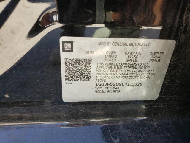 Photo 10 from auction – 2020 CHEVROLET SONIC PREM with VIN 1G1JF5SB9L4115328