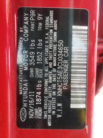 Photo 10 from auction – 2012 HYUNDAI ACCENT GLS with VIN KMHCT5AE3CU034650