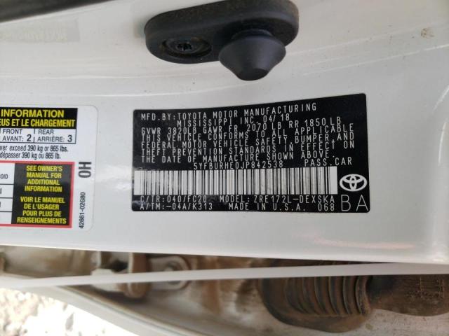 Photo 10 from auction – 2018 TOYOTA COROLLA L with VIN 5YFBURHE0JP842538