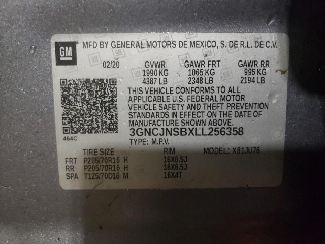 Photo 10 from auction – 2020 CHEVROLET TRAX LS with VIN 3GNCJNSBXLL256358