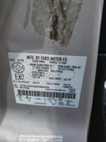 Photo 10 from auction – 2009 FORD ESCAPE XLT with VIN 1FMCU93G29KB68329