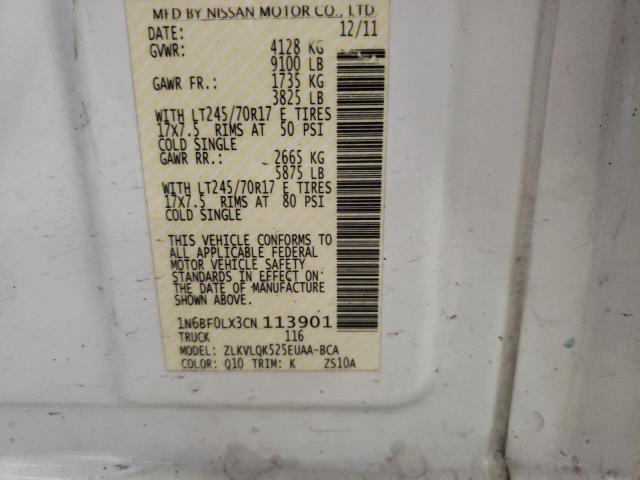 Photo 10 from auction – 2012 NISSAN NV 2500 with VIN 1N6BF0LX3CN113901