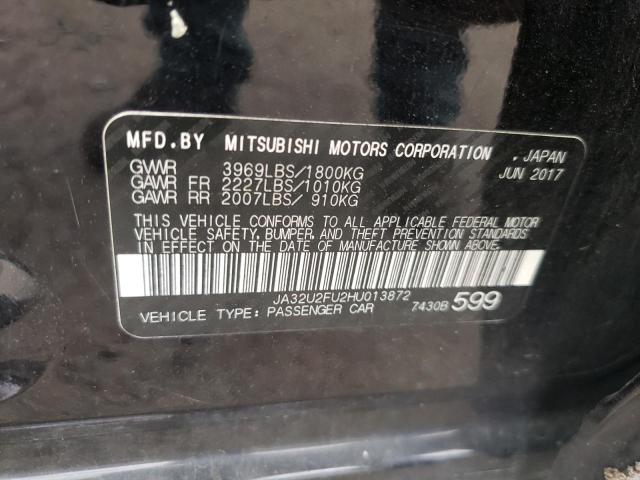 Photo 10 from auction – 2017 MITSUBISHI LANCER ES with VIN JA32U2FU2HU013872
