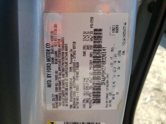 Photo 10 from auction – 2017 FORD FUSION SE with VIN 3FA6P0HD7HR320141