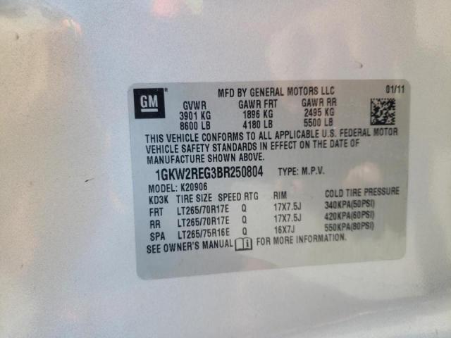 Photo 10 from auction – 2011 GMC YUKON XL K with VIN 1GKW2REG3BR250804