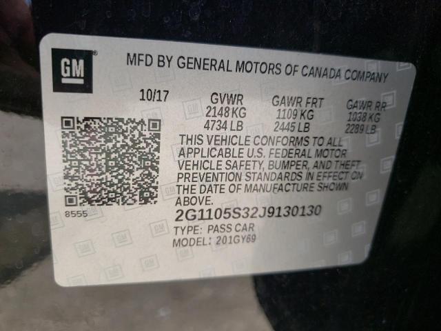 Photo 10 from auction – 2018 CHEVROLET IMPALA LT with VIN 2G1105S32J9130130