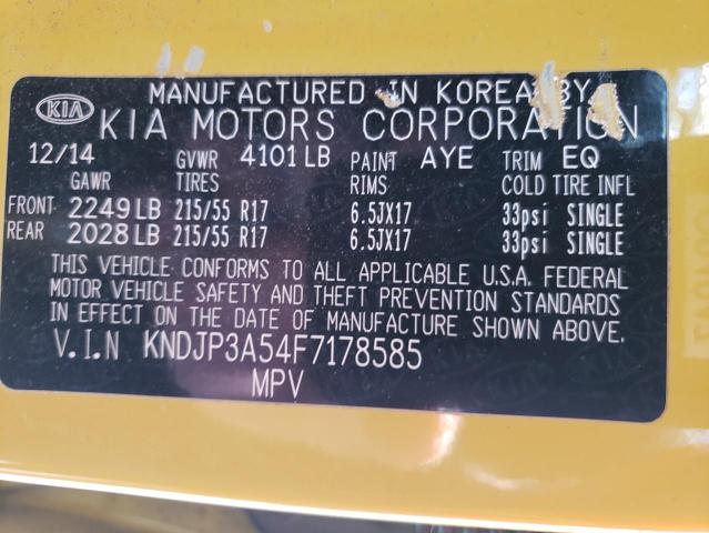 Photo 10 from auction – 2015 KIA SOUL + with VIN KNDJP3A54F7178585