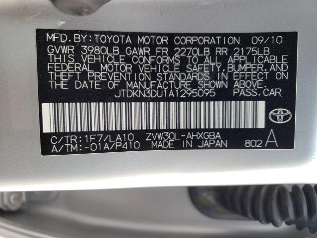 Photo 10 from auction – 2010 TOYOTA PRIUS with VIN JTDKN3DU1A1295095