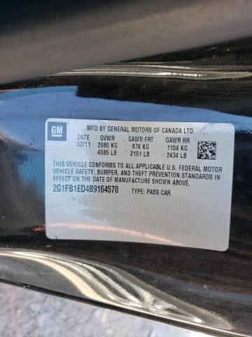 Photo 10 from auction – 2011 CHEVROLET CAMARO LT with VIN 2G1FB1ED4B9164570