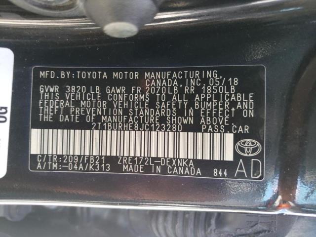 Photo 10 from auction – 2018 TOYOTA COROLLA L with VIN 2T1BURHE8JC123280