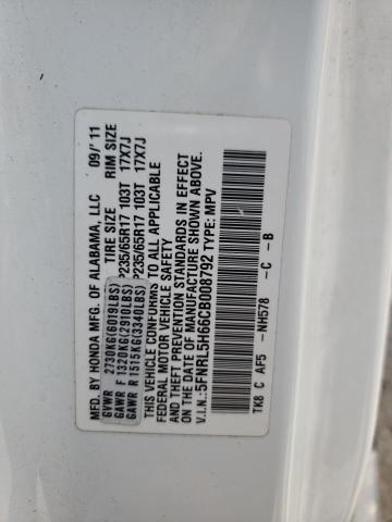 Photo 10 from auction – 2012 HONDA ODYSSEY EX with VIN 5FNRL5H66CB008792