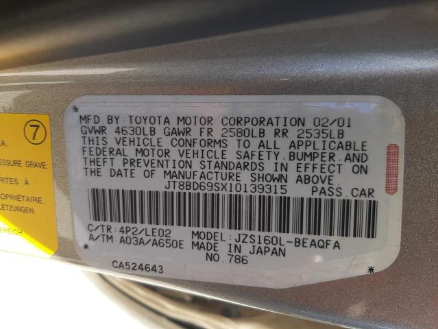Photo 10 from auction – 2001 LEXUS GS 300 with VIN JT8BD69SX10139315