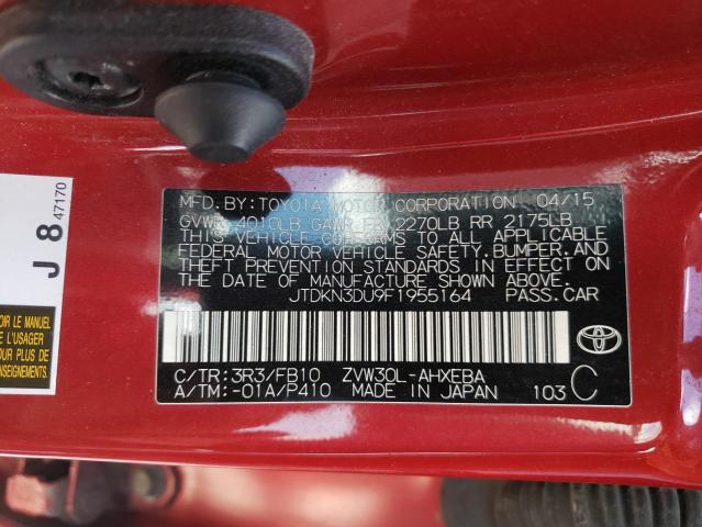 Photo 10 from auction – 2015 TOYOTA PRIUS with VIN JTDKN3DU9F1955164