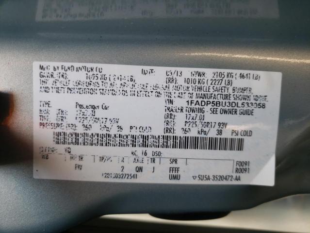 Photo 10 from auction – 2013 FORD C-MAX SEL with VIN 1FADP5BU3DL533058