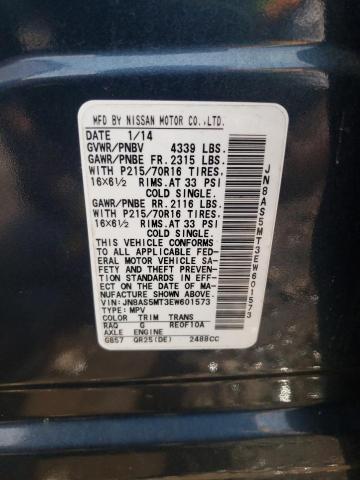 Photo 10 from auction – 2014 NISSAN ROGUE SELE with VIN JN8AS5MT3EW601573