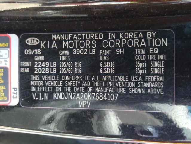 Photo 10 from auction – 2019 KIA SOUL with VIN KNDJN2A20K7684107