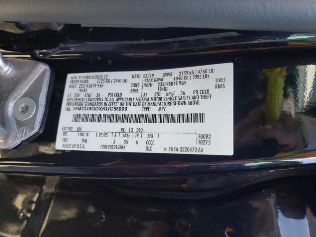 Photo 10 from auction – 2019 FORD ESCAPE SE with VIN 1FMCU9GDXKUC56099