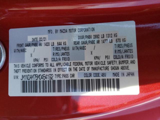 Photo 10 from auction – 2021 MAZDA MX-5 MIATA with VIN JM1NDAM75M0454192