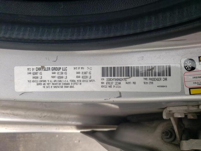 Photo 10 from auction – 2011 DODGE AVENGER EX with VIN 1B3BD4FB4BN624761