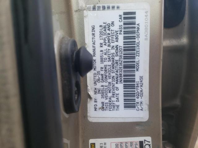 Photo 10 from auction – 2006 TOYOTA COROLLA CE with VIN 1NXBR32E16Z581207