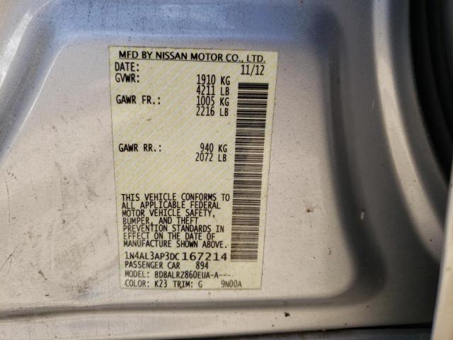 Photo 10 from auction – 2013 NISSAN ALTIMA 2.5 with VIN 1N4AL3AP3DC167214