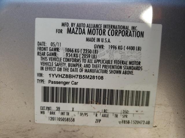 Photo 10 from auction – 2011 MAZDA 6 I with VIN 1YVHZ8BH7B5M28108