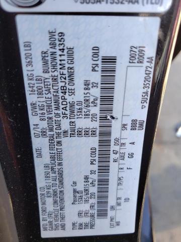 Photo 10 from auction – 2015 FORD FIESTA SE with VIN 3FADP4BJ2FM114359