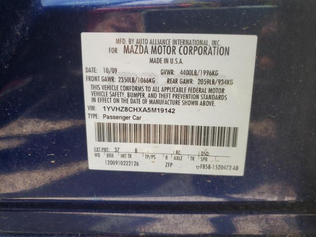 Photo 10 from auction – 2010 MAZDA 6 I with VIN 1YVHZ8CHXA5M19142