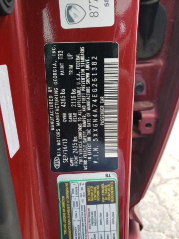 Photo 10 from auction – 2014 KIA OPTIMA EX with VIN 5XXGN4A74EG261382