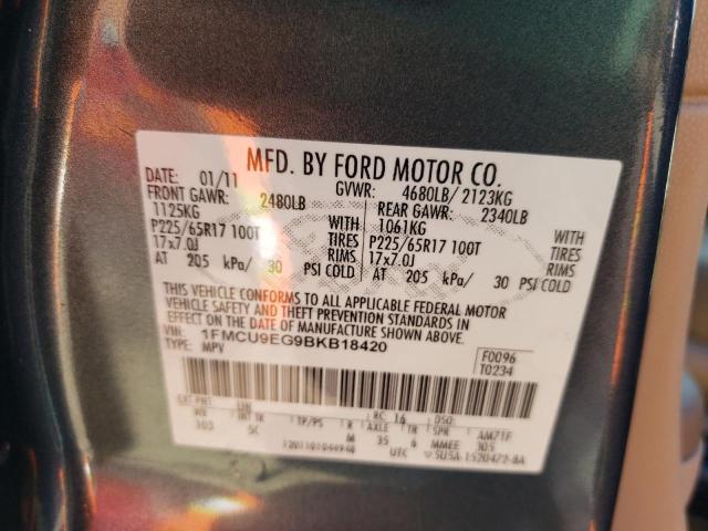 Photo 10 from auction – 2011 FORD ESCAPE LIM with VIN 1FMCU9EG9BKB18420