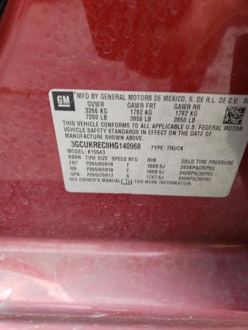 Photo 10 from auction – 2017 CHEVROLET SILVERADO with VIN 3GCUKREC8HG140968