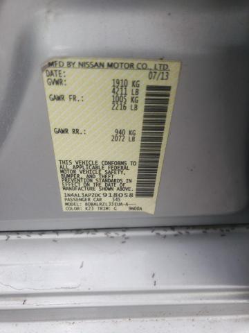 Photo 10 from auction – 2013 NISSAN ALTIMA 2.5 with VIN 1N4AL3AP2DC918058