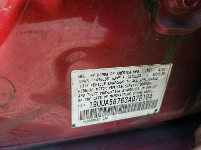 Photo 10 from auction – 2003 ACURA 3.2TL with VIN 19UUA56763A078184