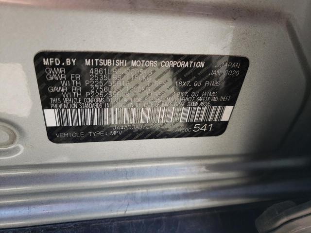 Photo 10 from auction – 2020 MITSUBISHI OUTLANDER with VIN JA4AD3A37LZ030271