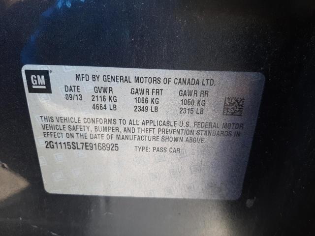 Photo 10 from auction – 2014 CHEVROLET IMPALA LT with VIN 2G1115SL7E9168925