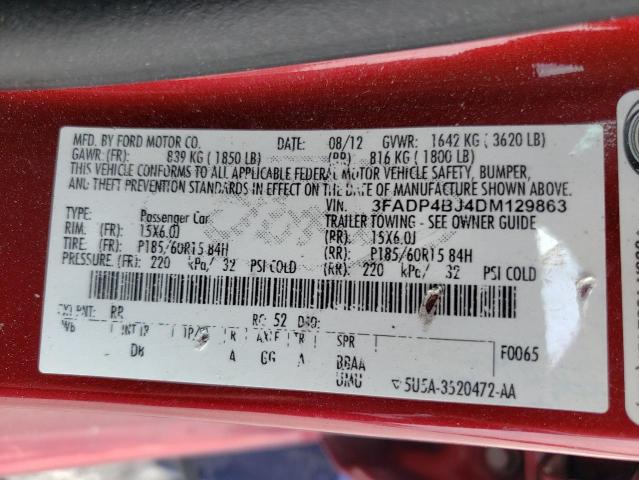 Photo 10 from auction – 2013 FORD FIESTA SE with VIN 3FADP4BJ4DM129863