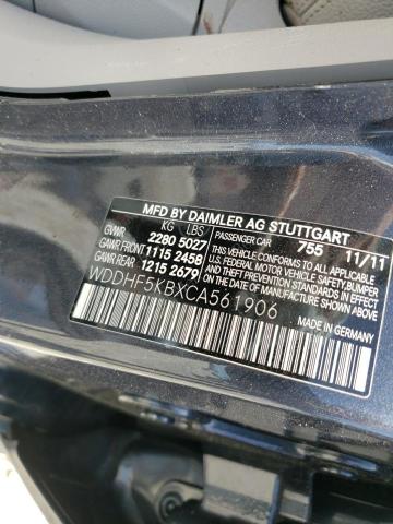Photo 10 from auction – 2012 MERCEDES-BENZ E 350 with VIN WDDHF5KBXCA561906