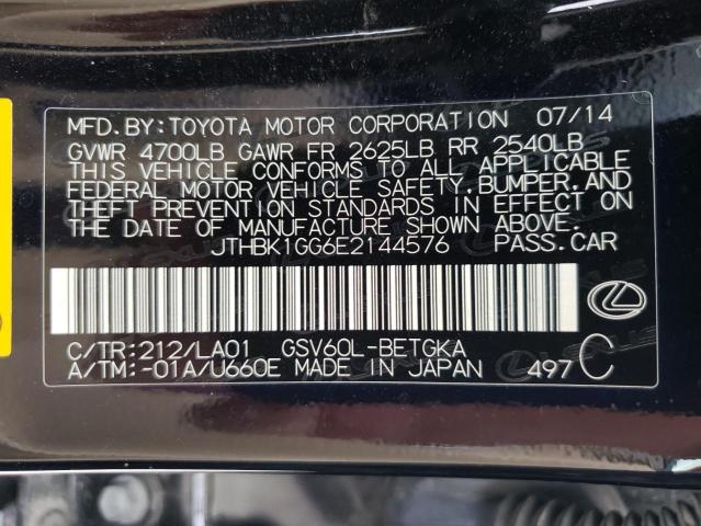 Photo 10 from auction – 2014 LEXUS ES 350 with VIN JTHBK1GG6E2144576