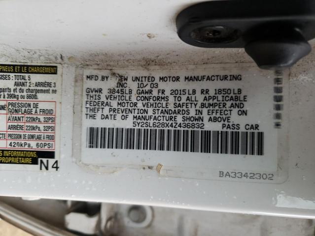 Photo 10 from auction – 2004 PONTIAC VIBE with VIN 5Y2SL628X4Z436832