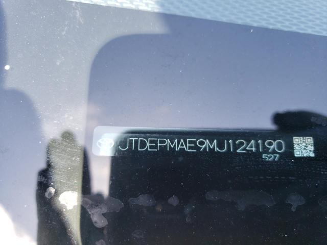 Photo 10 from auction – 2021 TOYOTA COROLLA LE with VIN JTDEPMAE9MJ124190