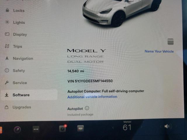 Photo 8 from auction – 2021 TESLA MODEL Y with VIN 5YJYGDEE5MF144550